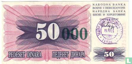 Bosnië en Herzegovina 50.000 Dinara 1993 (P55a) - Afbeelding 1