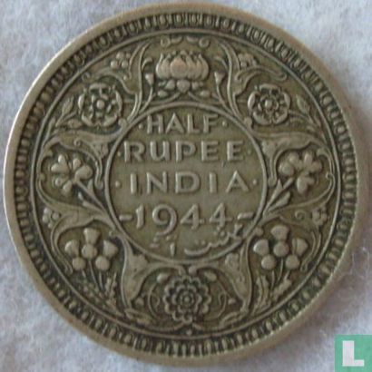 Inde britannique ½ rupee 1944 (Bombay - diamant) - Image 1