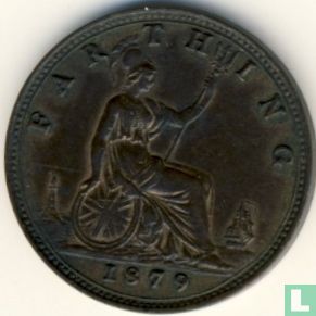 Verenigd Koninkrijk 1 farthing 1879 (kleine 9) - Afbeelding 1