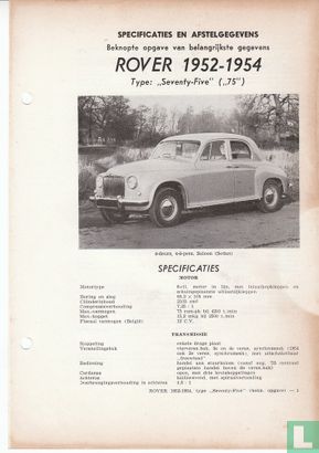 Rover 1952-1954 - Afbeelding 1