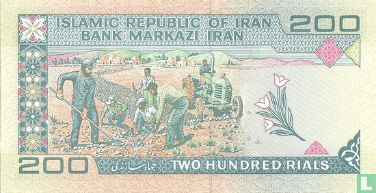 Iran 200 Rials ND (1982-) P136d - Afbeelding 2
