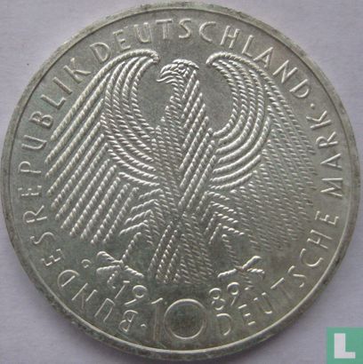 Allemagne 10 mark 1989 "40th anniversary German Federal Republic" - Image 1