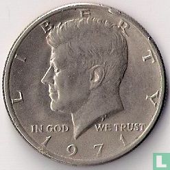 Verenigde Staten ½ dollar 1971 (zonder letter) - Afbeelding 1