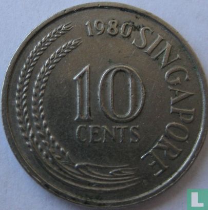 Singapour 10 cents 1980 - Image 1