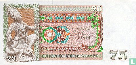 Burma 75 Kyats ND (1985) - Image 2