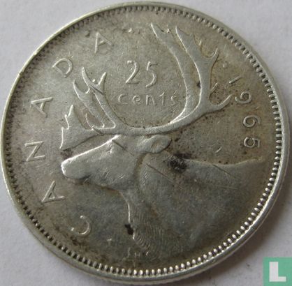 Canada 25 cents 1965 - Image 1