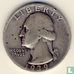 United States ¼ dollar 1939 (S) - Image 1