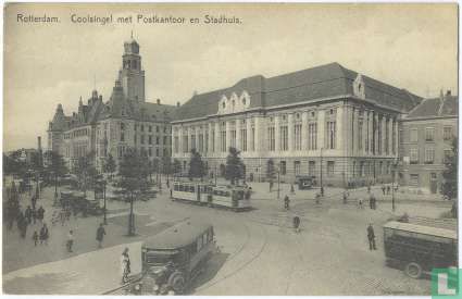 Coolsingel met Postkantoor en Stadhuis