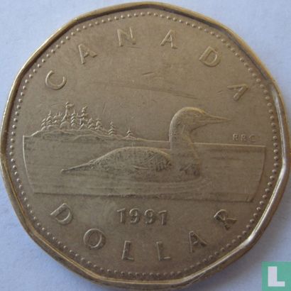 Canada 1 dollar 1991 - Afbeelding 1