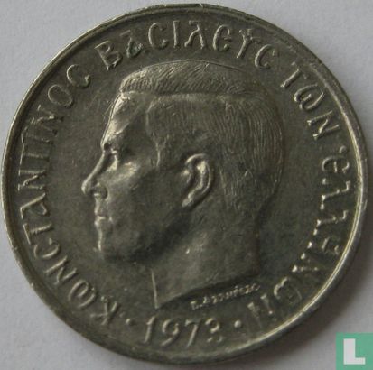 Grèce 50 lepta 1973 (royaume - grosse tête) - Image 1