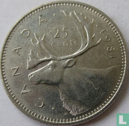 Canada 25 cents 1981 - Afbeelding 1