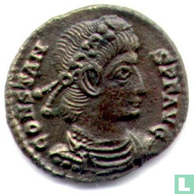 Römisches Kaiserreich Siscia AE4 Kleinfollis des Kaisers Constans 347-348 n. Chr. - Bild 2