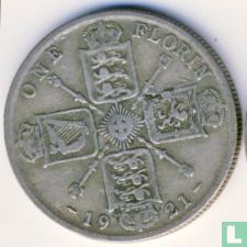 Verenigd Koninkrijk 1 florin 1921 - Afbeelding 1