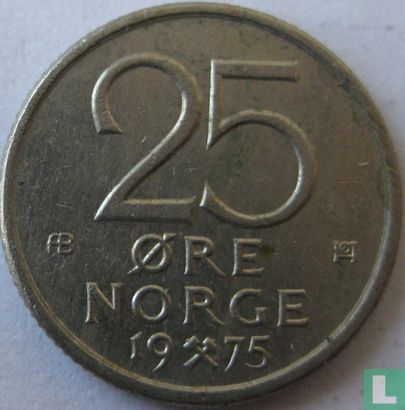Norvège 25 øre 1975 - Image 1