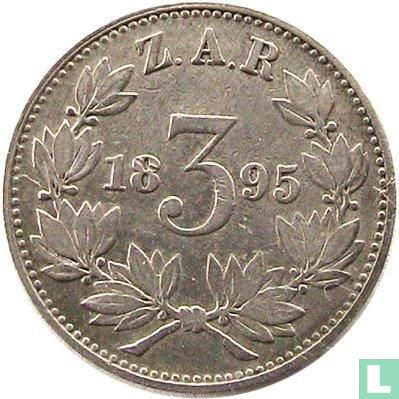 Zuid-Afrika 3 pence 1895 - Afbeelding 1