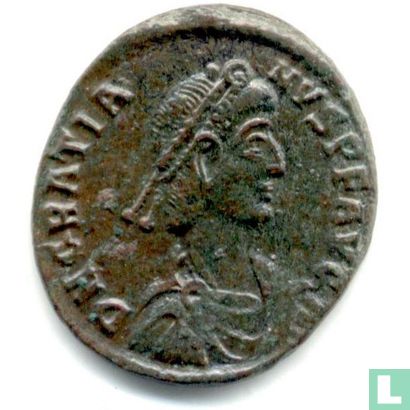 Empire romain par l'empereur Gratien AE2 Siscia 378-383 - Image 2