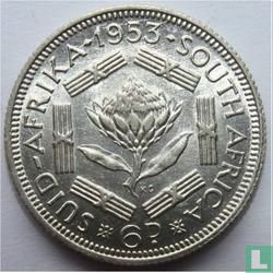 Afrique du Sud 6 pence 1953 - Image 1