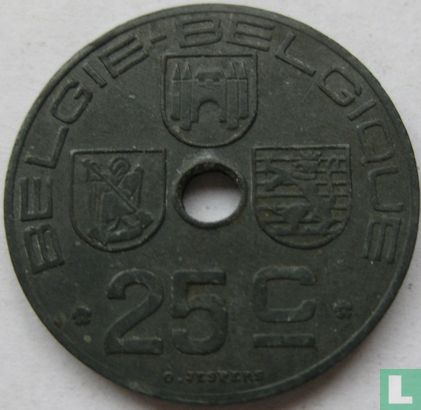 Belgique 25 centimes 1945 - Image 2