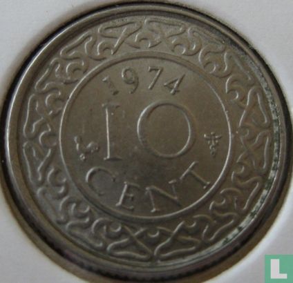 Suriname 10 cents 1974 - Afbeelding 1