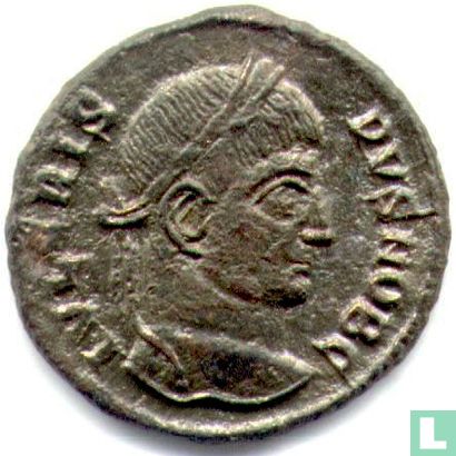 L'Empire romain Crispus Siscia empereur Kleinfollis AE3 321-324 - Image 2