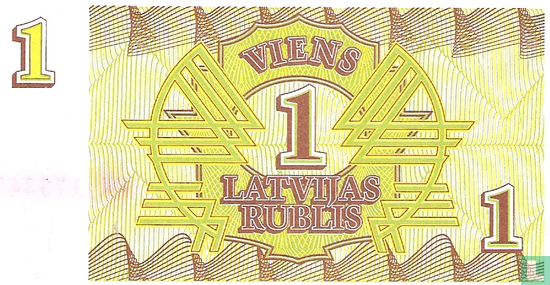 Latvia 1 Rublis 1992 - Image 2
