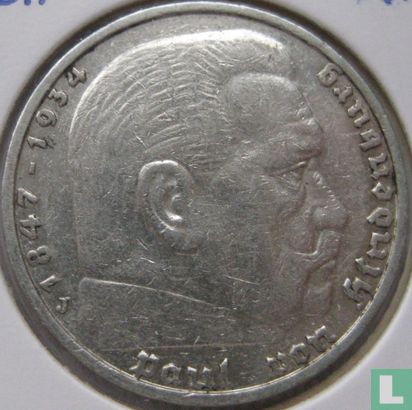 Duitse Rijk 5 reichsmark 1935 (J) - Afbeelding 2