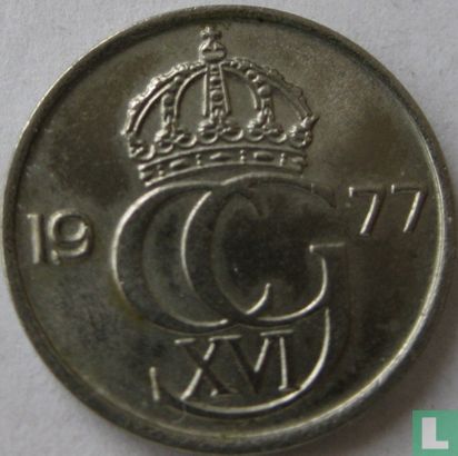 Suède 25 öre 1977 - Image 1
