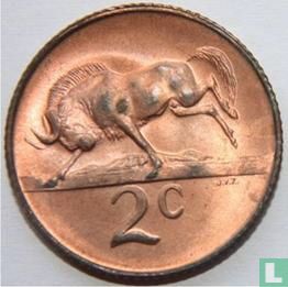 Zuid-Afrika 2 cents 1968 (SUID-AFRIKA) "The end of Charles Robberts Swart's presidency" - Afbeelding 2