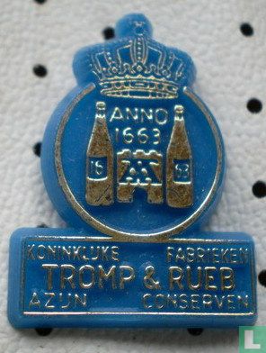 Koninklijke fabrieken Tromp & Rueb Azijn Conserven [gold auf blau]