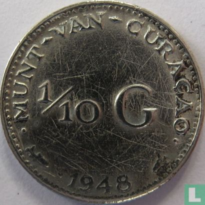 Curaçao 1/10 gulden 1948 - Afbeelding 1