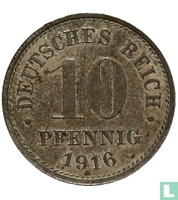 Duitse Rijk 10 pfennig 1916 (E) - Afbeelding 1