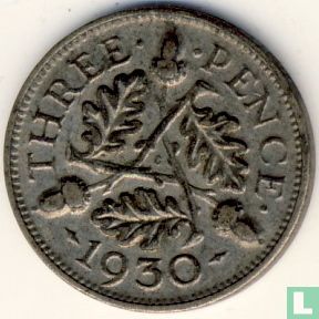 Verenigd Koninkrijk 3 pence 1930 - Afbeelding 1