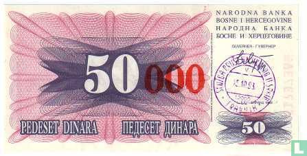 Bosnië en Herzegovina 50.000 Dinara 1993 (P55b) - Afbeelding 1