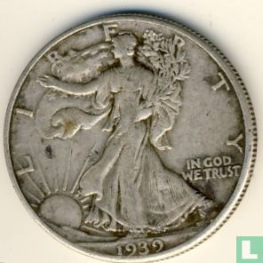 United States ½ dollar 1939 (without letter) - Image 1