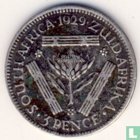 Afrique du Sud 3 pence 1929 - Image 1