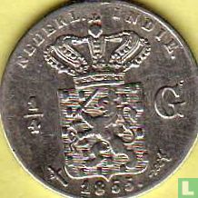 Indes néerlandaises ¼ gulden 1855 - Image 1