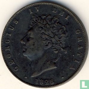 Royaume Uni ½ penny 1826 - Image 1