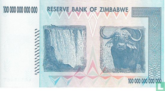 Zimbabwe 100 Trillion Dollars 2008 - Afbeelding 2