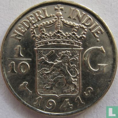 Nederlands-Indië 1/10 gulden 1941 (S) - Afbeelding 1