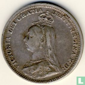 Royaume-Uni 3 pence 1891 - Image 2