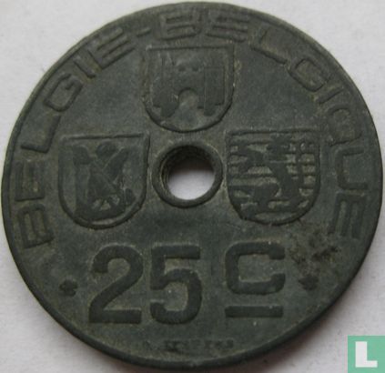 Belgium 25 centimes 1942 (NLD-FRA) - Image 2