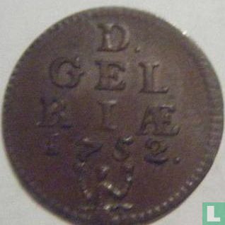 Gelderland 1 duit 1752 (cuivre) - Image 1