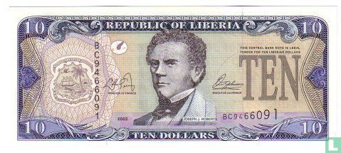 Liberia 10 Dollars