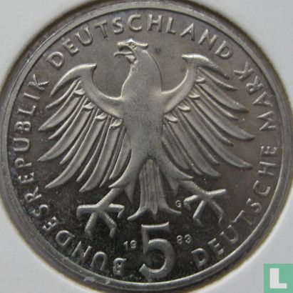 Duitsland 5 mark 1983 "500th anniversary Birth of Martin Luther" - Afbeelding 1