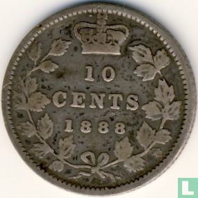 Canada 10 cents 1888 - Image 1