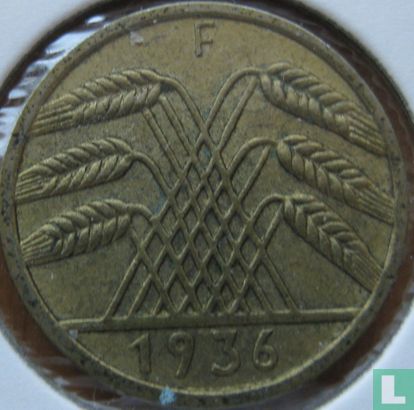Duitse Rijk 5 reichspfennig 1936 (F) - Afbeelding 1