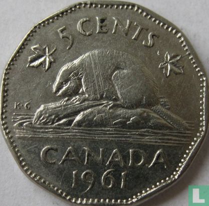 Canada 5 cents 1961 - Image 1