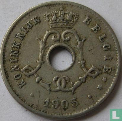België 5 centimes 1905 (NLD - met kruis op kroon) - Afbeelding 1