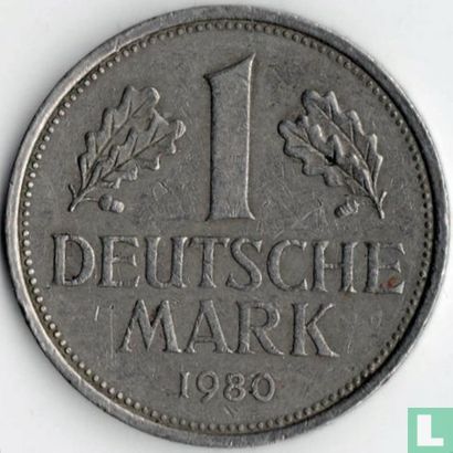 Deutschland 1 Mark 1980 (J) - Bild 1
