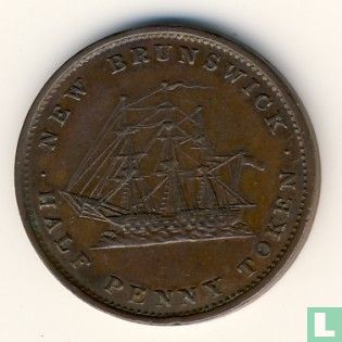 New Brunswick ½ penny 1843 - Image 2